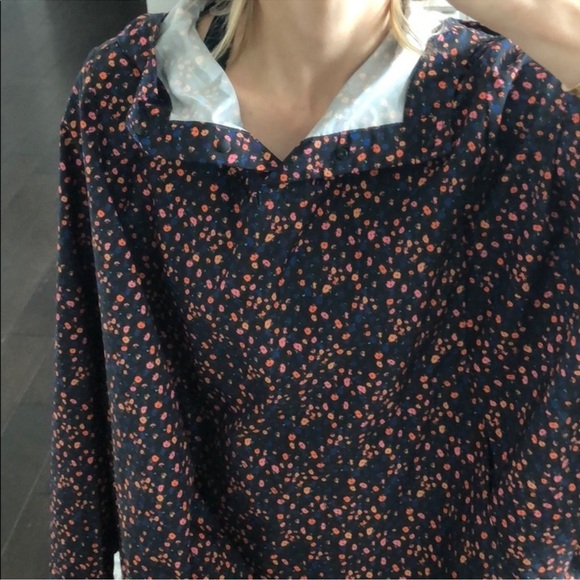 Herschel Supply Company Voyage Poncho In Black Mini Floral Sz XS - Picture 11 of 12